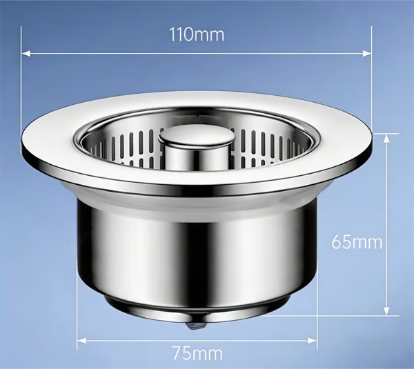 Upgraded 3 in 1 Kitchen Sink Drain Strainer